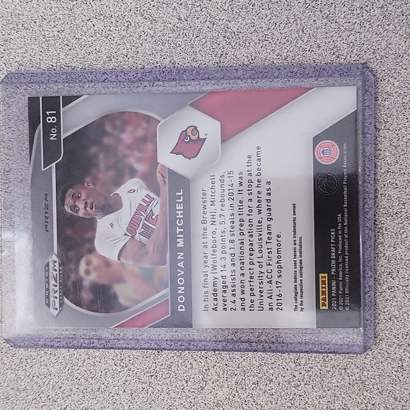 2021 Panini Prizm Draft Picks Donavon Mitchell Green Parallel - Picture 2 of 2